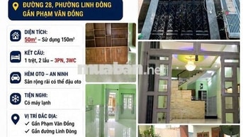 NHÀ 3PN 2 LẦU LINH ĐÔNG – CHỈ 10TR GẦN PHẠM VĂN ĐỒNG