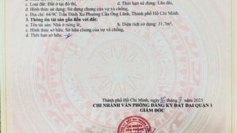 💎 BÁN NHÀ QUẬN 1 - TRẦN ĐÌNH XU - 3,25 TỶ (TL)