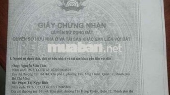 Bán nhà mặt tiền đường Đông Hưng Thuận 06 phường Tân Hưng Thuận Q12
