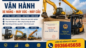 Tìm người học lái xe nâng, máy xúc, máy cẩu tại Hải Phòng