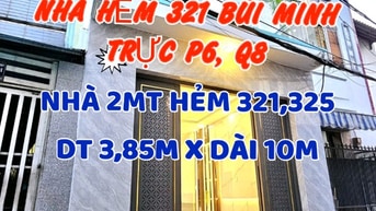 Nhà mới 2 MT Hẻm xe hơi Bùi Minh Trực, P6,Q8, 1Trệt, 1lầu, DTSD 76,5m2