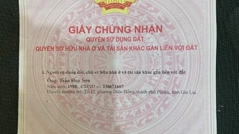 Bán nhà và đất thổ cư 100%, TP Pleiku, 10x37m, đang cho thuê 33tr/th