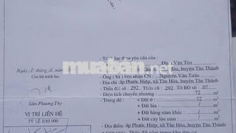 Bán đất tái định cư Tân Hòa Phú Mỹ, 72m2 full thổ cư, chính chủ sổ sẵn