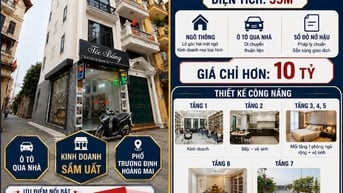 Mặt phố kinh doanh, ngõ thông, ô tô tránh, lô góc hai mặt ngõ.