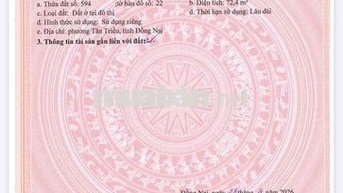 Đất nền lô A ngay chợ Thạnh Phú sổ riêng thổ cư