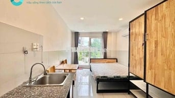 khai Trương Căn Hộ studio ban công Full Nội thát máy giặt riêng