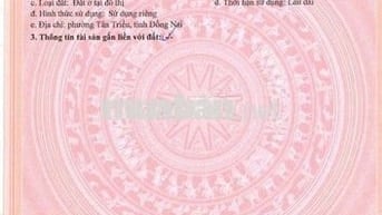 CHỦ KẸT TIỀN BÁN GẤP MIẾNG ĐẤT NGAY TRUNG TÂM THẠNH PHÚ SHR THỔ CƯ