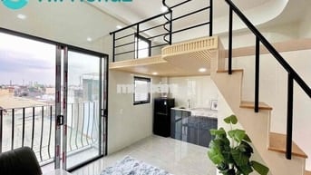 DUPLEX BAN CÔNG CHUNG CƯ MINI MỚI XÂY FULL NỘI THẤT Ở NGÃ TƯ BỐN XÃ