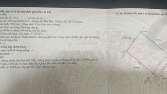 Đất vườn Phường Bình Chiểu ,cách mt Ngô chí Quốc 300m