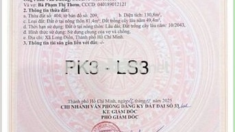 CHÍNH CHỦ GỬI GẤP LÔ ĐẤT TRUNG TÂM LONG ĐIỀN GIÁ NGỘP CHỈ 950TR