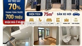 BÁN NHÀ MỚI 1 TRỆT 2 LẦU CHỈ 2,4 TỎI