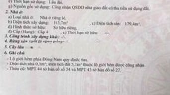 Bán nhà phường Tam phú TP Thủ Đức 46 triệu/m2 full thổ .