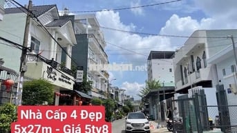 Nhà Cấp 4 Đẹp 5x27m Shr, Vị Trí Đẹp Mt Nhựa 8m Thông Gần Chợ Bà Điểm