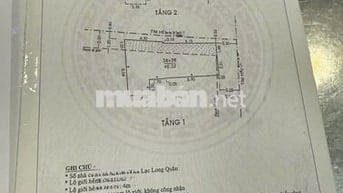 BÁN NHÀ LẠC LONG QUÂN P.8 TÂN BÌNH HXH 5M 3.8X11 NỞ HẬU 7M - 6,3T