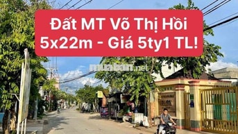 Đất 5x22m, Shr, MT Đg Võ Thị Hồi KD Buôn Bán Tốt Gần Trần Văn Mười