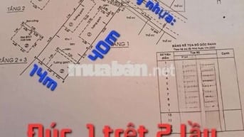 Mặt tiền đường nhựa lớn 40tr/m2/523m2