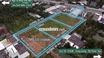Đất sổ đỏ 5084m2 Đường Dẫn Cao Tốc Trung Lương - Mỹ Thuận