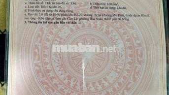 Lô đường Mẹ Thứ, Hoà Xuân, Đà Nẵng.  🍀DT: 100 m2, lên số nhà 251