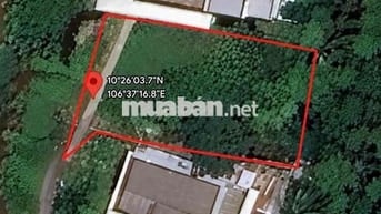 Bán đất thổ cư 411m² Bình Xuân, TP Gò Công – Đất nở hậu, giáp rạch