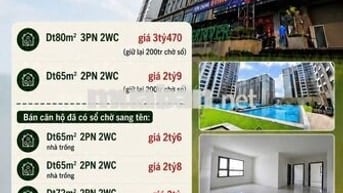 Chính chủ bán CH Green River Q8 DT65m2/ 3PN giá 3.250 tỷ, nhà mới 100%