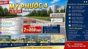 Bán đất Mỹ Phước 4 -5C29 gần Đại học Việt Đức 150m² giá 2tỷ050 triệu