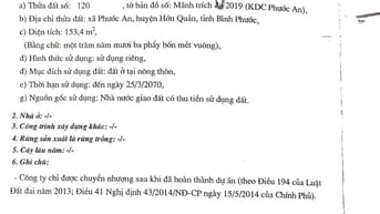 BÁN ĐẤU GIÁ TS VIB L4_XÃ PHƯỚC AN, HỚN QUẢN, BÌNH PHƯỚC