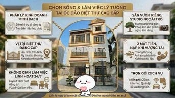 ✅ BIỆT THỰ SÂN VƯỜN - Ở KẾT HỢP VĂN PHÒNG - KD ONL - NGANG 9M