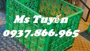 Sọt ship hàng, thùng nhựa có 8 bánh xe, sọt công nghiệp, giá sọt có bá