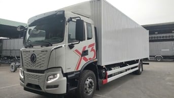 Xe tải thùng container, mui bạt, dài 9m9 4x2 dongfeng x3 – 180hp & 230