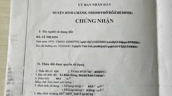 Bán đất nền 4x20m KDC Bình Hưng, Bình Chánh