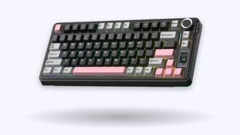 Bàn phím cơ gaming Aula S75 PRO – 3 mode có núm media và màn hình LED 