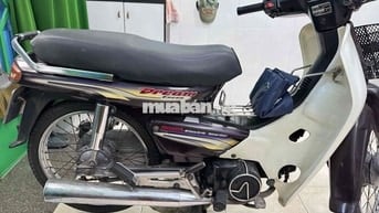 Honda Dream lùn tem lửa màu tím vàng trắng