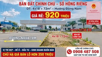 BÁN ĐẤT NGỘP GIÁ RẺ TẠI KHU DÂN CƯ CÁT TƯỜNG PHÚ SINH ĐẦU TƯ AN CƯ