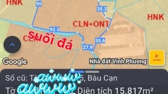 Bán 1,58ha ( 15.817m2) đất 2MT đường Bàu Cạn, xã B Cạn, Long Thành ĐN