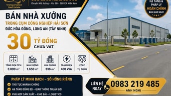Cần chuyển nhượng nhà xưởng 3000 m2 trong Cụm công nghiệp Hải sơn, Đức
