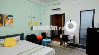 Cho thuê cc mini dạng 1 phòng ngủ, máy giặt riêng mặt tiền gần Q1