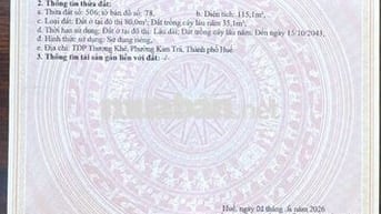 🔥 TÀI CHÍNH 5XX TRIỆU, BẠN ĐÃ CÓ THỂ SỞ HỮU ĐẤT TẠI TP. HUẾ 🔥