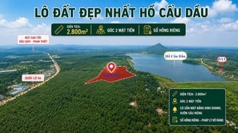 Bán lô đất vị trí siêu đẹp ở Hồ Cầu Dầu. Lh 0906349383 Linh