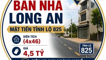 Bán nhà Long An mặt tiền tỉnh lộ 825, dễ kinh doanh mọi ngành nghề