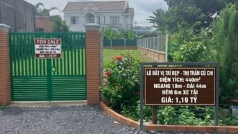 Đất Củ Chi 10x44m, có thổ cư, xây nhà vườn đẹp, giá chỉ 1,19 tỷ
