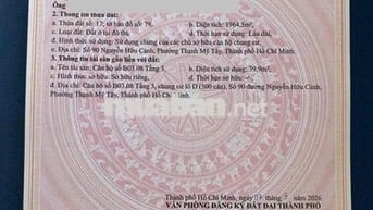 Chính chủ bán căn hộ chung cư Riverside 90 Nguyễn Hữu Cảnh, có sổ hồng