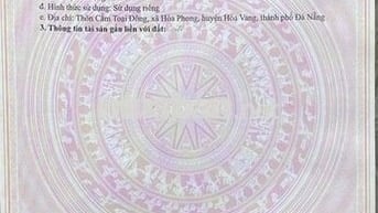 Lô đất thổ cư Thôn Cẩm Toại Đông, Xã Hoà Vang giá tốt