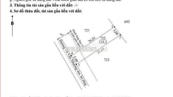 chỉ 590tr sở hữu 135m2 đất thổ đối diện trường học Võ Văn Mùi