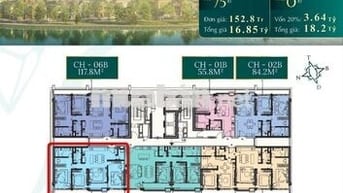 Bán căn góc 3PN view trực diện Hồ Tây Giá chỉ 150tr/m2