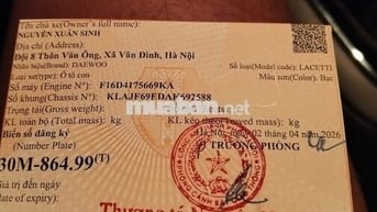 Daewoo Lacetti 2010 Số sàn Bạc 136630 km