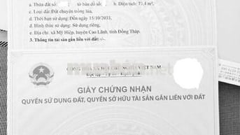 CẦN BÁN ĐẤT VIEW SÔNG XÃ MỸ HIỆP HUYỆN CAO LÃNH TỈNH ĐỒNG THÁP