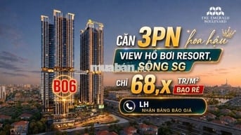 Căn Hộ The Emerald Boulevard 3PN View Sông SG, Hồ bơi - 68,xTR/m²