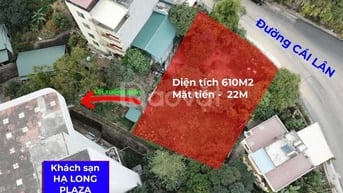 Bán đất mặt đường 610m² , MT24m, đường Hải quân, Bãi Cháy, TP Hạ Long