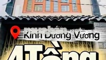 SÁT QUẬN 6 - NHÀ 4 TẦNG KINH DƯƠNG VƯƠNG KỀ AEON - CHỈ NHỈNH 3 TỶ