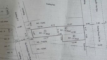 Bán đất tại Phạm Thị Ba, Phường Phú Thuận Q7. Dt 4x13 + 4x18+ 4,37x16m